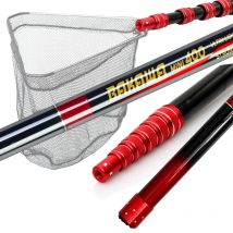 JOSBY 3M/4M/2.1M sieć rybacka teleskopowa składana podbierak lekki karp składany z włókna węglowego morska ręczna siatka do zanurzania