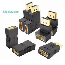 90-Grad-UP-Down-Displayport-Adapter, rechtwinkliger DP-Adapter, 8 K/60 Hz, 4 K/144 Hz, Passdurchmesser, 90-Grad-Winkel, Displayport 1,4 Konverte