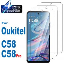 Für Oukitel C58 / C58 Pro Displayschutzfolie aus gehärtetem Glas