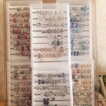 Acryl Troll Bead Collection Panorama Schmuck Aufbewahrungsbox Armband Perlen Spiel Tablett Runde Perlen Organisation Box Perlenständer