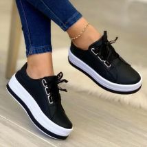 Neue 2024 Sport Schuhe Frauen Vulkanisierte Schuhe Outdoor Plattform Casual Schuhe Weibliche Leder Mode Turnschuhe Frau Keil Wohnungen