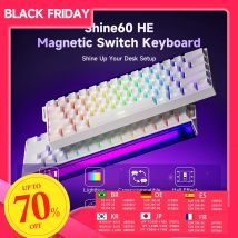 AKKO x Veekos Shine60 HE Tastiera con interruttore magnetico 60% Trigger rapido Keboard RT 0.01mm Snap Key Tastiera personalizzata per giocatori Esports