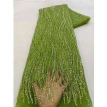 2.5 Yards High-End Luxury Lace Fabric with Sequin, French Embroidery, Heavy Groom, African, Nigerian Fashion, Evening Dress Sew