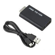 Adattatore convertitore compatibile da PS2 a HDMI Audio e video con porta audio da 3,5 mm Supporta PC Tutti i modalità di visualizzazione Ps2 480i 480p 576i
