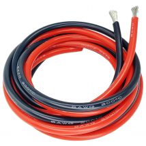 Silikonkabel, Solarpanel, elektrischer Draht, hitzebeständig, Rot, Schwarz, 24, 22, 20, 18, 16, 14, 12, 10, 8, 6, 4 AWG-Messgerät für Auto, Batterie