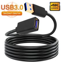 Przedłużacz USB3.0 do Smart TV PS4 Xbox 3m 2m Przedłużacz przewodu Super Speed Data Sync USB 3.0 2.0 Kable do szybkiego transferu danych