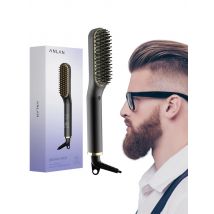 ANLAN Beard Hair Straightening Brush Hot Heated Comb Men Beard Multifunctional Straightener Ceramic Comb Quick Hair Styler