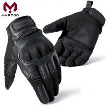 Taktische Handschuhe Touchscreen PU Leder Schutzhülle Rutschfeste Ausrüstung Outdoor Jagd Paintball Motorrad Sport Radfahren Arbeit