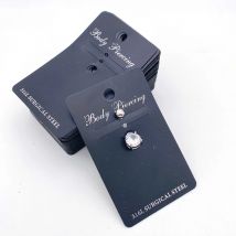 100Pcs/ Lot Belly Button Rings Display Card Kraft Paper Tag Navel Ring Paper Hang Price Tags  For DIY Jewelry Display Card