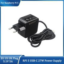 Alimentatore Raspberry Pi 5 USB Type-c 27W 5.1V 5A Alimentatore EU US UK Adattatore di alimentazione per Raspberry Pi 5