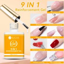 UR SUGAR 15ml 9 in 1 Reinforcement Gel Multi-Functional Strong Gel Reinforced Gel Semi Permanent UV Soak Off Nail Art Gel