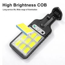 Solarleuchten, Bewegungsmelder, 108 COB, mit 3 Modi, wasserdichte Sicherheitsbeleuchtung für den Außenbereich, Wandleuchten, Sensor, Straßenlaterne für den Garten