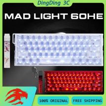 FGG Madlions MAD light 60 HE Wired Magnetic Switch Keyboard 8K Return Rate Hollow Aluminum Alloy Hot Swap Gaming Keyboard Custom