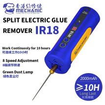 MECHANIC IR18 Electric OCA Glue Remover 8-speed Adjustable With LED Lamp Multifunctional Grinder Phone Screen Spinning Rod