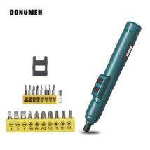 Mini cacciavite elettrico a batteria 3.6V Li-ion coppia regolabile kit di attrezzi portatili riparazione elettronica fai da te per la casa blu
