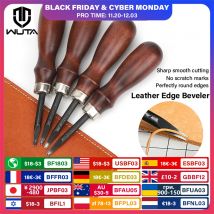 WUTA Smussatrice per bordi in pelle affilata Smussatrice per bordi Lucidatura Strumenti in pelle Fai da te Creatore di cinture Smussatrice artigianale in pelle in acciaio ad alto tenore di carbonio