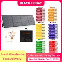 MHPOWOS Pannello solare pieghevole da 220 W Caricatore solare da 20 V per centrale elettrica Ecoflow Bluetti ANKER, IP67 impermeabile per camper da campeggio