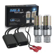 2 pz Led 1156 BA15S P21W 1156 BAU15S PY21W Canbus 3014 120SMD doppio colore nessun errore 7440 W21W T20 luce di segnalazione auto DRL lampada 12V