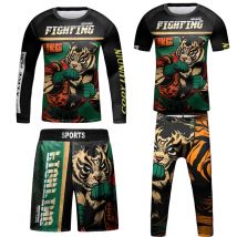 Rushguard Kinder Bjj Rash Guard Jiu Jitsu T-Shirt + Hose Sets Kickboxen Trikots Sport Junge Kinder Gi Muay Thai Shorts MMA Shirts