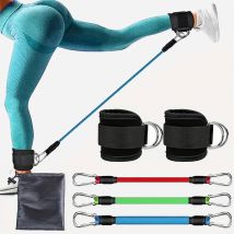 COYOCO Kabel-Knöchelriemen, doppelte D-Ring-Knöchelmanschetten für Fitnessstudio, Workouts, Gesäßmuskeln, Beine, Krafttraining, Klammer, Unterstützung für Sport, Sicherheit