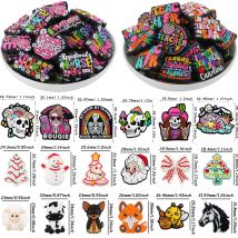 6 teile/los Mama/Lehrer/Krankenschwester/Tier/Halloween/Weihnachten Serie Silikon Fokus Perle Für Schmuck DIY armband Halskette Zubehör