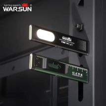 Torcia LED WARSUN T7, Mini Torcia Portatile 800LM Ricaricabile, Luce Tascabile con Base Magnetica e Clip, Luce da Lavoro per Escursionismo, Pesca, EDC