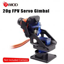 9IMOD Mini Camera Platform 20G FPV Gimbal Anti-Vibration Camera Mount Dual Axis Servo Gimbal For 28x28mm Camera For FPV Aircraft