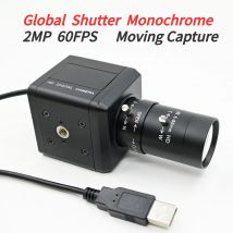Global Shutter Kamera USB 2MP 60FPS Monochrom Hochgeschwindigkeits-Moving-Capture mit CS-Objektiv 5–50 mm 2,8–12 mm Plug-and-Play 1600 x 1200
