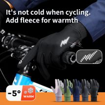 1 pair of winter gloves for men and women, warm touch screen running gloves, windproof and anti-skid, cycling and hiking