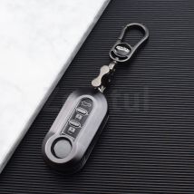 Gun Grey TPU Auto Fernbedienung Klapp Flip Schlüssel Fall Abdeckung Für Fiat Ducato 500 500L Panda Grande Punto Lancia Musa Shell halter