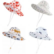 Baby-Eimerhut mit breiter Krempe, Kleinkind-Sonnenhut, Strand für Mädchen und Jungen