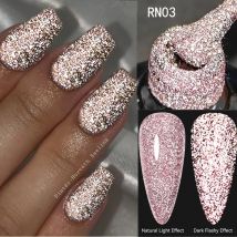 LILYCUTE 7 ml glänzender reflektierender Gel-Nagellack, Glitzer, Neon, semi-permanent, UV-LED-Gel, Soak Off, fluoreszierender Nagellack, Maniküre