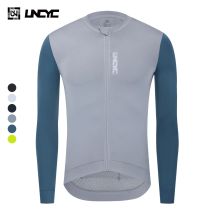 UNCYC Herren Langarm Pro Team Radtrikot Frühling Sommer Rennrad Shirt Vollarm Jersey MTB Atmungsaktive Fahrradbekleidung