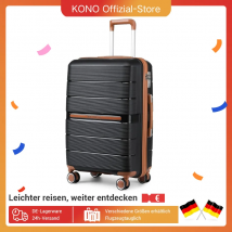 British Traveller Hard Case 100% Materiale PP bagaglio a mano 8 Ruote girevoli TSA Lock Trolley valigia beige