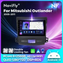 Navifly 2Din Head Unit Android Auto Radio Player GPS Für Mitsubishi Outlander Xl 2 2005-2011 Für Citroen C-Crosser Carplay Auto