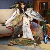 40-100 cm Kreative Simulierte Seefisch Plüsch Puppe Dorado Snakehea Hecht Barsch Grouper Schlaf Kissen Rückenlehne Haustier katze Necken Spielzeug