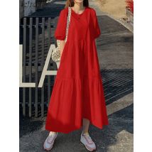 2023 Zanzea Sommer elegantes Kleid Frauen Mode lässig Urlaub Sommerkleid Femme Kurzarm lose Kleider Party Vestidos übergroß