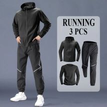 Elite Collection 2025, HERBST Herren-Lauf-Sets, Fitnessstudio-Kleidung, winddichte Trainingskleidung für Outdoor-Aktivitäten in Übergröße, Sport Homme