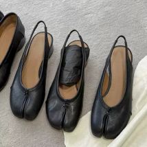 Handgefertigte Schuhe aus echtem Leder, 2025, neuer Stil, Damen-High-Heels, schwarze Ballerinas, Crinkle-Toe-Schuhe, Designer-Schuhe