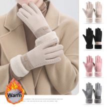 Winter Frauen Handschuhe Handwärmer Thermo Fleece Gefüttert Guantes Volle Finger Touchscreen Wasserdichte Outdoor Sport Fahrrad Radfahren Handschuh