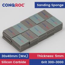 50 Pieces 30x40x5mm Sanding Sponges Flexible Soft Dry and Wet Sanding Blocks for Toy Model Plastic Metal Polishing