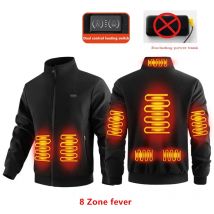 New Winter Fashion Versatile Polar Fleece Thick Heating Warm Jacket For Both Men Women 8-Zone Intelligent Heating Electric Coat