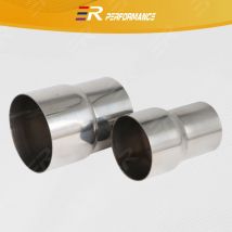 Universelle Auspuffspitze, 54 mm bis 80 mm, gerader Edelstahl-Adapter, Reduzierstück, Endrohr, Schalldämpfer, Pipeline, geschweißtes Rohr, mehrere Größen