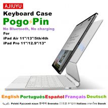 AJIUYU Magic Keyboard Case für iPad Pro 11/12,9/13 M4 M3 M2 Air 4/5/6/7 Smart Pogo Pin Direktverbindung Multi-Touch-Hintergrundbeleuchtung