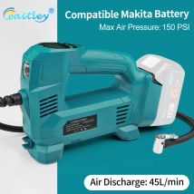 Gonfiatore d'aria portatile per compressore d'aria per pneumatici per auto/moto/bicicletta/pompa elettrica a batteria esterna/per batteria Makita 18V