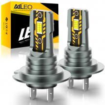 AILEO 2 pezzi H7 luci a LED 200W 22000LM lampadina per fari 6500K design mini formato wireless per lampada per auto CSP 5570 chip bianco Plug & Play