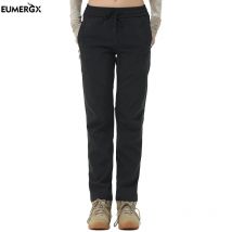 EUMERGX Damen Wanderhose Camping Trekking Klettern Bergsteigen Wasserdichte Hose Frühling Herbst Dehnbare Cargohose