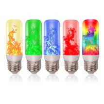 LED Flicker Flame Light Bulb Simulated Burning Fire Effect E27E26 Lamp Xmas Party Decorations Flickering Outdoor Four mode Light