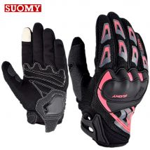 Suomy Dame rosa Motorrad handschuhe Sommer Frauen Voll finger Motorrad Reit handschuhe rutsch feste Anti-Fall weibliche Motocross-Handschuhe