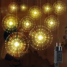 1200led hängende Starburst Lichterketten Garten terrasse Party Feuerwerk Lampe Girlande Dekor wasserdicht Weihnachten funkeln Lichterketten
